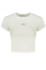 Bílé dámské crop tričko Calvin Klein