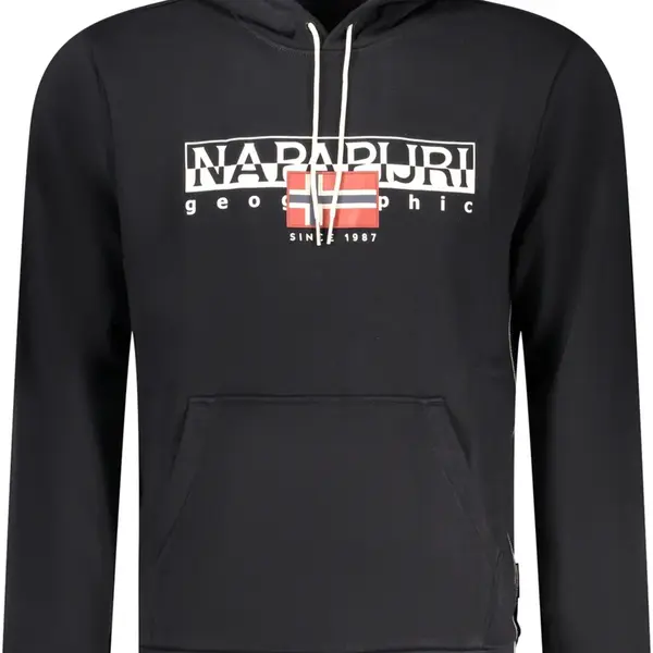 Černá mikina Napapijri s kapucí