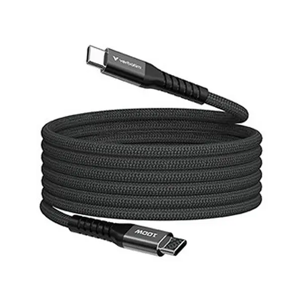 Verbatim 31863 USB kabel, USB C + USB C, 100W, 1.2m, magnetický, box, černý