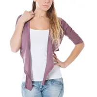 Růžový dámský bolero svetr