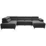 Stylife SEDACÍ SOUPRAVA, textil, barvy grafitu