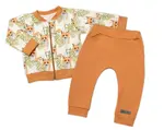 G-baby Stylová bavlněná tepláková souprava ,  Lišky - hořčicová, vel. 92