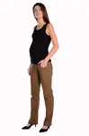 bemaamaa Bavlněné, těhotenské kalhoty s kapsami - khaki, vel. XXXL