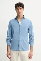 Košile Lindbergh pánská, modrá barva, relaxed, s klasickým límcem, 30-203652
