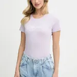 Tričko Pepe Jeans NEW VIRGINIA SS N dámské, fialová barva, PL505202