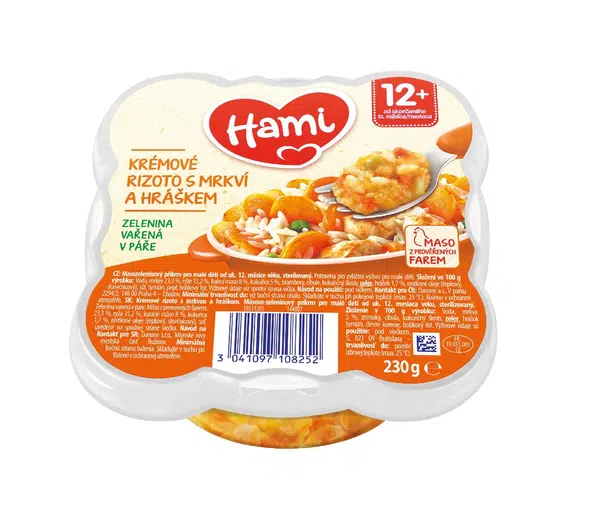 Hami Krémové rizoto s mrkví a hráškem 230 g