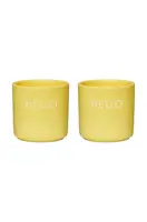 Sada kalíšků na vejce Design Letters Yello Hello 2-pack