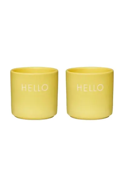 Sada kalíšků na vejce Design Letters Yello Hello 2-pack