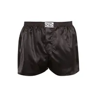 Styx Pánské trenky klasická guma saténové černé (C960) S