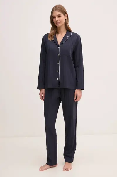 Pyžamo Gant tmavomodrá barva, bavlněná, 902444900