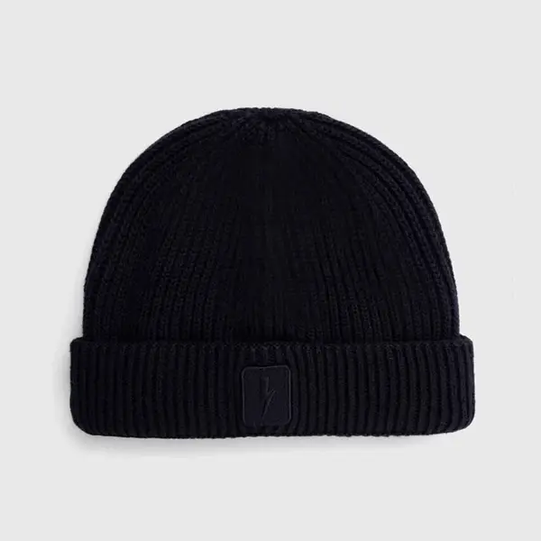 Čepice s příměsí kašmíru Neil Barett FISHERMAN BEANIE tmavomodrá barva, PBCP335.V9505.466