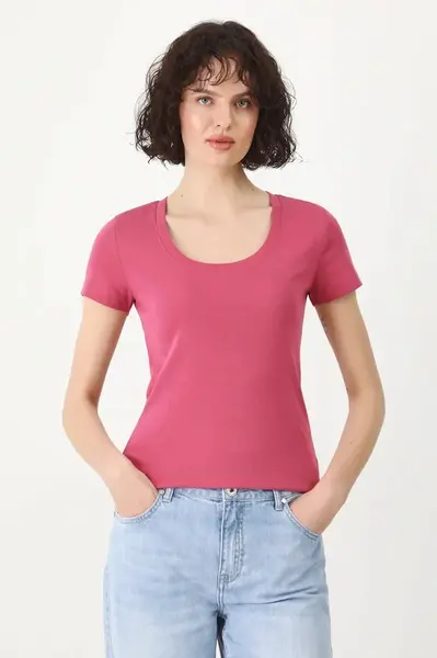 Bavlněné tričko Medicine dámské, růžová barva