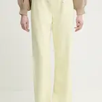 Kalhoty Nanushka CALIE dámské, žlutá barva, široké, high waist, NW25RSPA06513
