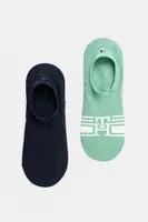 Ponožky Tommy Hilfiger 2-pack pánské, zelená barva, 701232940