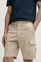 Kraťasy Pepe Jeans SEASONAL CARGO SHORT pánské, béžová barva, PM801179