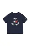 Kojenecké tričko Tommy Hilfiger tmavomodrá barva, s potiskem, KN0KN02024