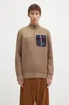 Vlněný svetr Baracuta Barbour x Baracut Miller Half Zip Knit