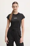 Bavlněné tričko adidas Essentials Linear černá barva, JC8238