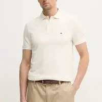Polo tričko Tommy Hilfiger béžová barva, MW0MW38951