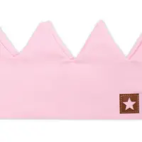 Baby Nellys Dvouvrstvá čelenka, Hand Made, bavlna, Korunka STAR - sv. růžová, 80/98