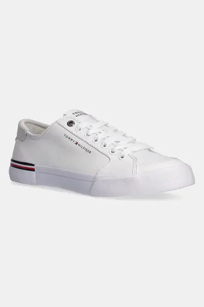 Sneakers boty Tommy Hilfiger CORE CORPORATE VULC CANVAS