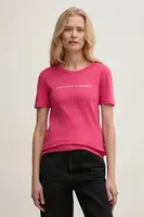 Bavlněné tričko United Colors of Benetton červená barva, 3GA2E16A2