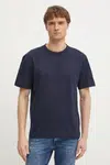 Bavlněné tričko Calvin Klein tmavomodrá barva