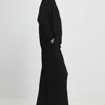 Kalhoty Answear.LAB dámské, černá barva, široké, high waist