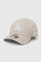 Bavlněná baseballová čepice New Era béžová barva, LOS ANGELES DODGERS