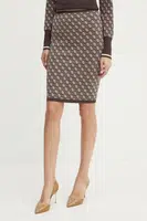 Sukně Guess LISE hnědá barva, mini, pouzdrová, W4BD53 Z37K0