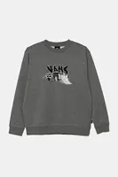 Dětská mikina Vans Copout Loose Crew šedá barva, s potiskem, VN000MJ302F1