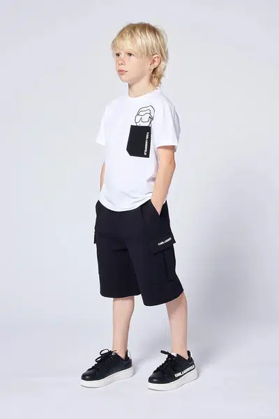 Dětské kraťasy Karl Lagerfeld černá barva, Z30412