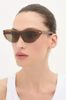 Sluneční brýle Saint Laurent dámské, hnědá barva, SL 704