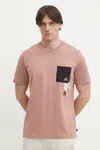 Bavlněné tričko adidas M T LENS PKT T růžová barva, s potiskem, JJ3927