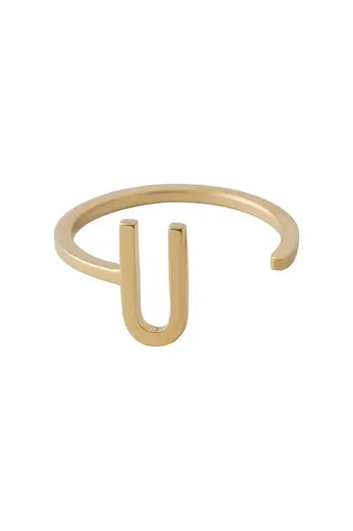 Pozlacený stříbrný prsten Design Letters 90601000U