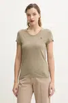 Bavlněné tričko G-Star Raw dámské, zelená barva, D24533-4107