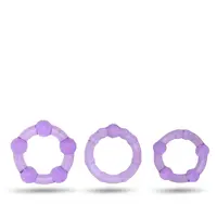 Man Dreams Sada Erekčních kroužků  - Omega 3ks purple