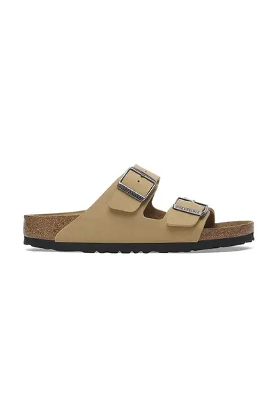 Pantofle Birkenstock Arizona Birkibuc béžová barva, 1029151