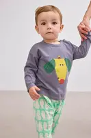 Dětské bavlněné tričko s dlouhým rukávem Bobo Choses Happy Dog modrá barva, 125AB017