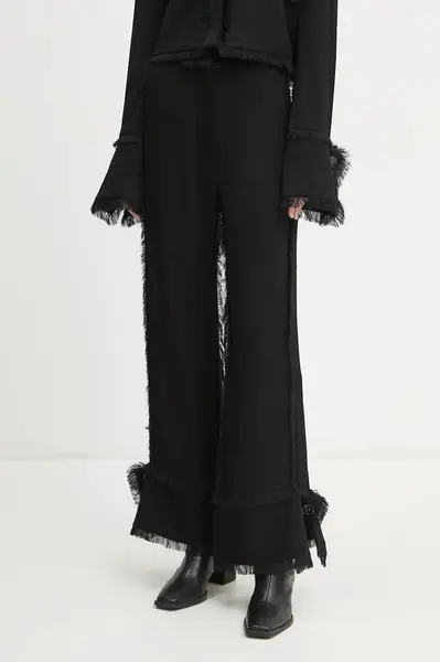 Kalhoty Day Birger et Mikkelsen Theodor dámské, černá barva, jednoduché, high waist, DAY65243519