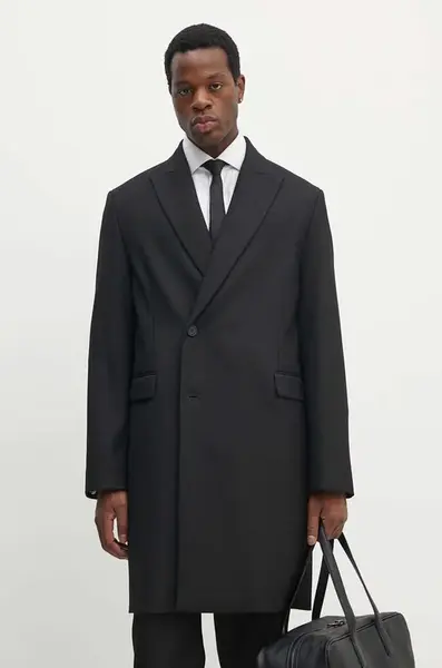 Kabát s příměsí vlny Versace Jeans Couture