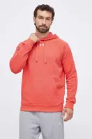 Mikina Under Armour pánská, oranžová barva, s kapucí, hladká, 1379757