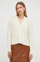 Vlněný svetr Custommade béžová barva, hřejivý