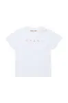 Dětské bavlněné tričko Marni MT276B T-SHIRT bílá barva, s potiskem, M01438