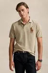 Bavlněné polo tričko Polo Ralph Lauren béžová barva, 710958776