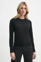 Vlněný svetr Filippa K černá barva, lehký, 28920