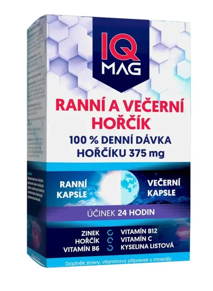 IQ Mag ranní a večerní 60 kapslí