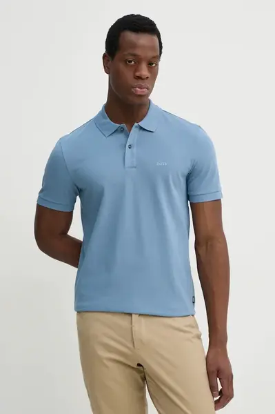 Bavlněné polo tričko BOSS Pallas