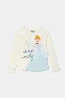 Dětské bavlněné tričko s dlouhým rukávem United Colors of Benetton