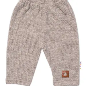 Baby Nellys Pletené kalhoty Hand Made Boy,béžové,56